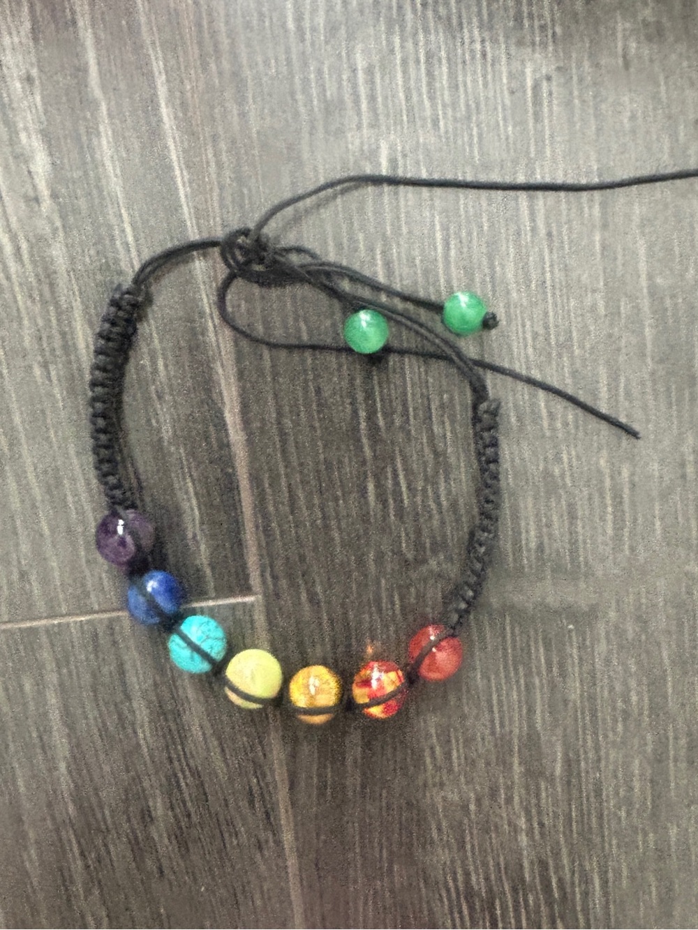 Chakra Gemstone Adjustable Woven Cord Bracelet Meditation Boho